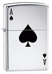Zippo ZI24011 High Polish Chrome Lucky Ace
