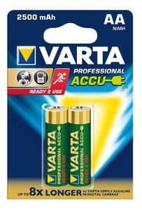 Varta  Professional Mignon Akku ready2use AA (2500mAh, 1,2V, Ni-MH, 2er Pack) Preisvergleich