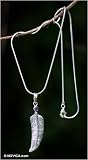 Amethyst necklace, 'Light as a Feather' 17.1 L