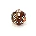 Chessex Gemini Opaque Copper-Green with white d20 Dice