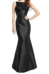 Mermaid Satin Keyhole Beaded Crystal Corset   Waistline Evening Dress/Prom Dress/Wedding Dress 