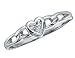 Diamond Heart Promise Ring in White Gold
