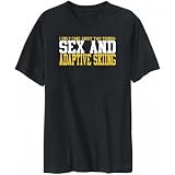T-Shirt Mens Black " I ONLY CARE ABOUT 2 THINGS : SEX AND Adaptive Skiing " Sports Large
