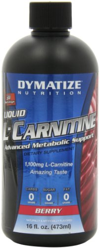 Dymatize Nutrition Liquid L-Carnitine 1100, Berry, 16 Ounce