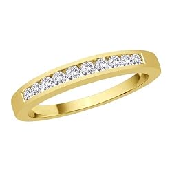 10K Yellow Gold 1/4 ct. Diamond Wedding Band