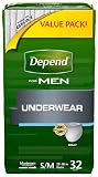 Depend Underwear for Men, Maximum Absorbency, Small Medium, 32-Count