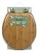 Tools & Hardware : Mayfair 9401NI Natural Reflections Toilet Seat with Nickle Hinges, Round, Dark Bamboo