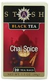 Stash Tea Chai Spice Black Tea, 20 Count Tea Bags in Foil (Pack of 6)