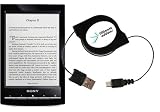 UltimateAddons 1.8 Metre VERY Long Retractable Sync and Charge USB Data Cable for Sony PRS-T1