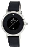 Burgmeister Umbria BM601-122s/s Damen Uhr Edelstahl schwarz Datum Swarovski-Kristalle Leder schwarz