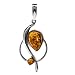 Certified Genuine Amber and Sterling Silver Tear-drop Pendant Certified Genuine Amber and Sterling Silver Tear-drop Pendant