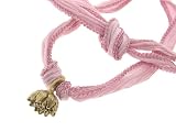 Catherine Michiels: Bronze Lotus Pendant on Silk Cord by Catherine Michiels