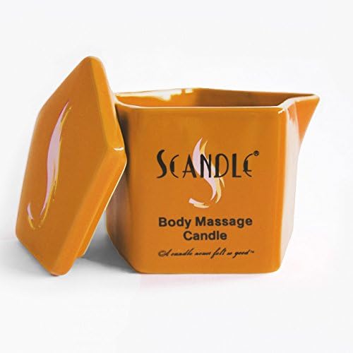 Scandle Candle Fig and Brown Sugar Shimmer Body Candle 10 oz. Ceramic Canister