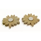 Daisy table top candle holders (Light Stain)