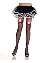 Sexy Opaque Thigh High Stocking With Poker Suit Print Alice In Wonderland Queen Of Hearts Casino Lingerie Costume Accessory Leg Avenue