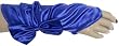 Clearance Satin Fingerless Glove with Satin Bow in Royal Blue,Imperfect