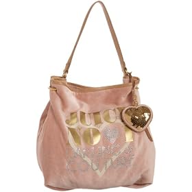 Juicy Couture Fashion Velour Love Plumes Hobo