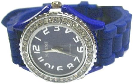 Royal Blue Watch Silicon Band/strap with Sparkly Rhinestones Matching Small Face