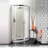 Offset Quadrant Shower Enclosure 900 x 760 - Shower Hand: Left
