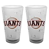 MLB Frosted Pint Glass (16-Ounce, Set of 2)