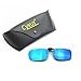 Cyxus Flash Polarized Mirrored Sunglasses Clip-On Glasses, Men & Women [Blue Flash]
