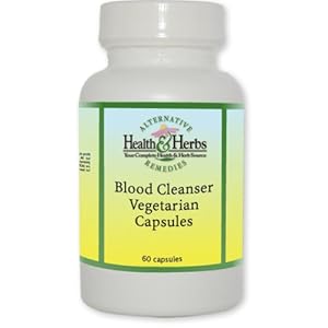 Alternative Health & Herbs Remedies Blood Cleanser Vegetarian Capsules 60-Count Bottle