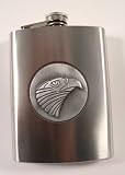New 8 oz Stainless Steel Liquor Hip Flask - Eagle Head
