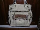 KATHY Van Zeeland - Kathy Van Zeeland Natural Casual Friday Tote Trimmed in Choc. Pebble Grain Faux Leather