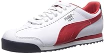 PUMA Men's Roma Basic Fashion Sneakers, White/High Risk Red/Black, 6 D US
