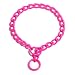 Platinum Pets 3mm Coated Chain Dog Collar 18-Inch, Bubblegum Pink