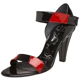 Tibi Women's Evelyn Strappy Sandal,Black/Red,7 M US