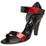 Tibi Women's Evelyn Strappy Sandal,Black/Red,7 M US