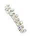 Women's Rhinestone Metal Hair Barrette Clip Hair Pin Antique Silver IMB2151