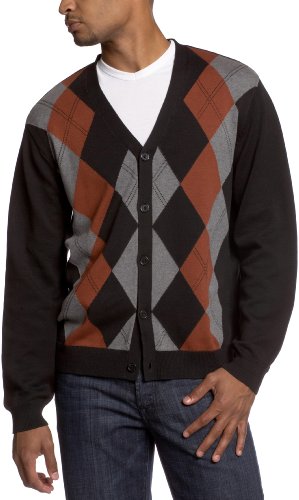 Alex Stevens Men's Argyle Button Front Cardigan Alex Stevens Men's Argyle Button Front Cardigan