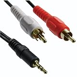 Axis 41360 3.5 MM Stereo Plug 2 Rca Plugs Y-Adapter (3 Feet)