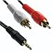 Axis 41360 3.5 MM Stereo Plug 2 Rca Plugs Y-Adapter (3 Feet)