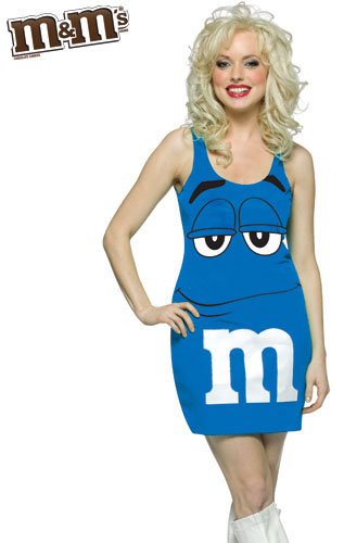 Women's M&M Costume Tank Dress Blue