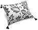 Pinzon Birds Egyptian Cotton Jacquard Boudoir Sham, Black Image