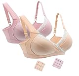 iLoveSIA (アイラブシア) マタニティ ブラジャー クロスオープン ノンワイヤー ブラカップ付 2枚組み ピンク+オレンジ S(実物サイズロゴ:M)