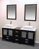 Contemporary Modern Double Sink Vanity Set
