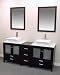 Contemporary Modern Double Sink Vanity Set