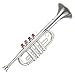 Bontempi Toy TR3802N - Trompete mit 4 farbigen Ventilen, 37cm