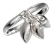 Sterling Silver Three Heart Charm Ring