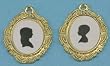 Dollhouse Miniature Framed Silhouettes