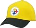 Men's Pittsburgh Steelers Adjustable Cap With Logo On Front. Yellow With Black Bill.