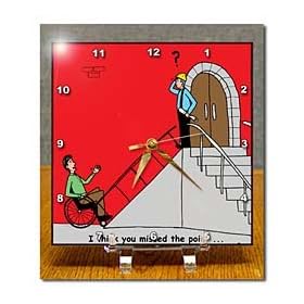 Wheel Chair Access Problem - 6x6 Desk Clock by 3dRose LLC