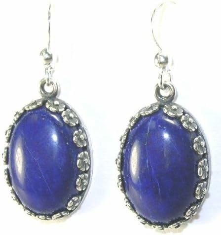 Lapis Lazuli 18mm by 13mm Oval Earrings