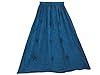 Long Maxi Skirt Blue Embroidered Stonewashed Holiday Wear Gypsy Skirt