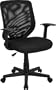 Black Mesh Office Chair with Mesh Back and Mesh Fabric Seat - LF-W-95A-BK-GG