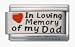 Clearly Charming In Loving Memory of My Dad Enamel Red Heart Laser Italian Charm